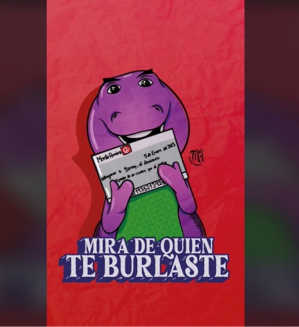 barney arrestado por jurar